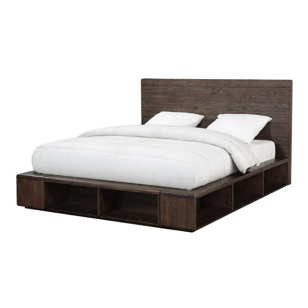 McKinney Kingsize Solid Wood Low Platform Storage Bed in