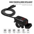 thumbnail image 4 of Motorcycle USB C , Dual Fast Charging, SAE Interface Quick Installation, 30W PD 18W QC 3.0 Ports, with Voltmeter ON Off Switch for Phone Tablet, 4 of 7