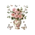 thumbnail image 1 of Pegatina de pared con diseño de mariposa y florero de PVC, papel tapiz artístico, para fiestas, decoración moderna para el hogar, escuela y, 1 of 7
