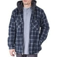 thumbnail image 7 of Visive Flannel Jackets For Men Big And Tall Zip Up Hoodie upto size 5XL, 7 of 7