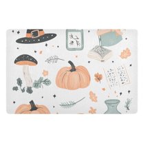 Yayeee Doormat for Indoor Entrance 32" x 20" Non Slippery Floor Rug, Halloween Pumpkin