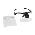 thumbnail image 1 of Professional 2-LED Lighting Jewelry Magnifier Visor Magnification Tool with 5 Interchangeable Lenses (Black), 1 of 3