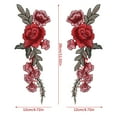 thumbnail image 2 of 1 Pair DIY Rose Flower Embroidered Patch Embroidered Patches Sew On Patch Applique For Jeans Pants, 2 of 8