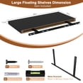 thumbnail image 4 of Dumekko 12 Inch Deep Floating Shelves for Wall, 36" W x 12" D x 1.2" H 3 Pack Floating Shelves Large Storage Space Wall Mount Shelf for Living Room, Kitchen, Bathroom, Black, 4 of 6