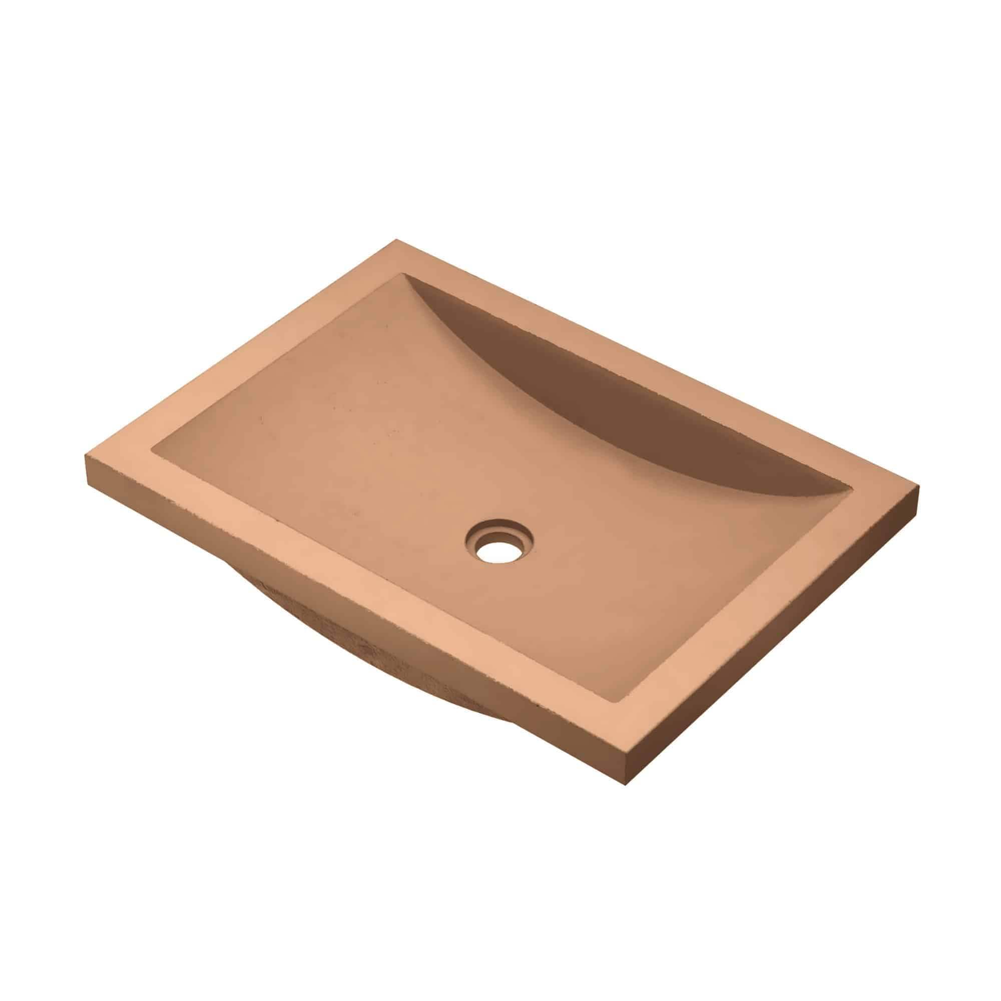 Native Trails NSL2014-P Nativestone 20-3/4" Rectangular Concrete Undermount Bathroom Sink