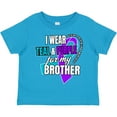 thumbnail image 3 of Inktastic Suicide Prevention I Wear Teal and Purple for My Brother Boys or Girls Toddler T-Shirt, 3 of 5