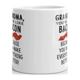 thumbnail image 3 of Grandma You're Like Bacon Mother Day Coffee Tea Ceramic Mug Office Work Cup Gift 11oz, 3 of 3