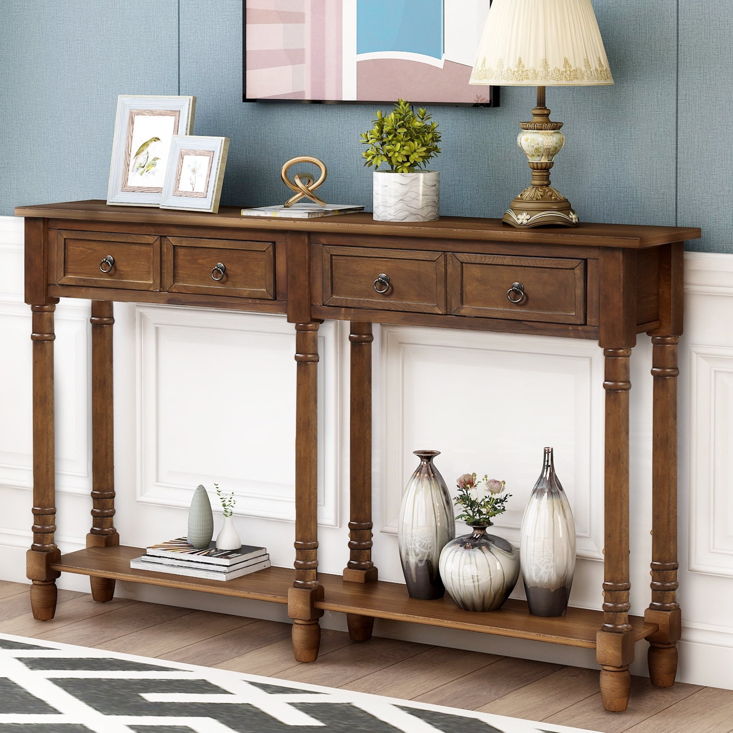 Buffet Sideboard Console Table, Wooden Rustic Sofa Table ...