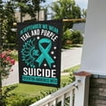thumbnail image 3 of 28x40 National Suicide Prevention Awareness Month Garden Flag Double Sided Suicide Prevention Awareness Yard Flag In September We Wear Teal Purple Ribbon House Flag No Flag Stand, 3 of 8