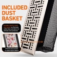 thumbnail image 5 of 2x10 Floor Vent Covers Floor Register with Mesh Cover Trap, Heat and Air, Walkable Metal Floor Register for HVAC Duct, Basketweave, Satin Nickel, 5 of 7
