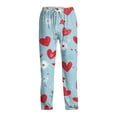 thumbnail image 5 of Resicozy Men's Valentine Pajama Pants Soft Lightweight Heart Print Lounge Sleep Bottoms with Pockets Drawstring Purple Pink 2XL, 5 of 7