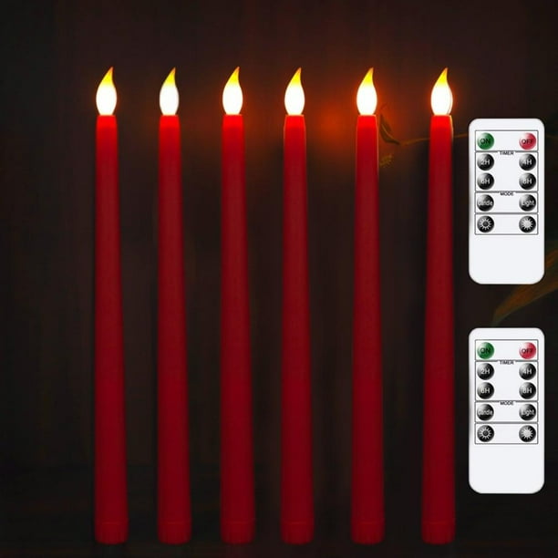 Vela sin llama, 6 piezas LED Vela electrónica parpadeante sin llama Vela LED Rendimiento sólido