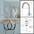 thumbnail image 2 of WOWOW 8 Inch Widespread Bathroom Faucet 3 Hole, Chrome Bathroom Faucet, Bathroom Sink Faucet with Pop Up Drain and Supply Lines, 2 of 7
