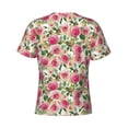 thumbnail image 6 of Vsdgher Rose Flowers Print Men's Dry Fit Mesh Athletic Shirts Moisture Wicking Tennis T-Shirt Tops, 6 of 9