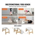 thumbnail image 5 of Yoga Headstand, 300lbs Capacity Inversion Chair, Wood Frame, PU Pad - Strength Balance Training Stool for Family Gym, Beginner & Advanced - White, 5 of 7
