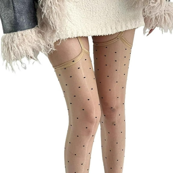Women Shimmery High Waist Pantyhose Garter Belt Tights Suspender Pantyhose Gifts