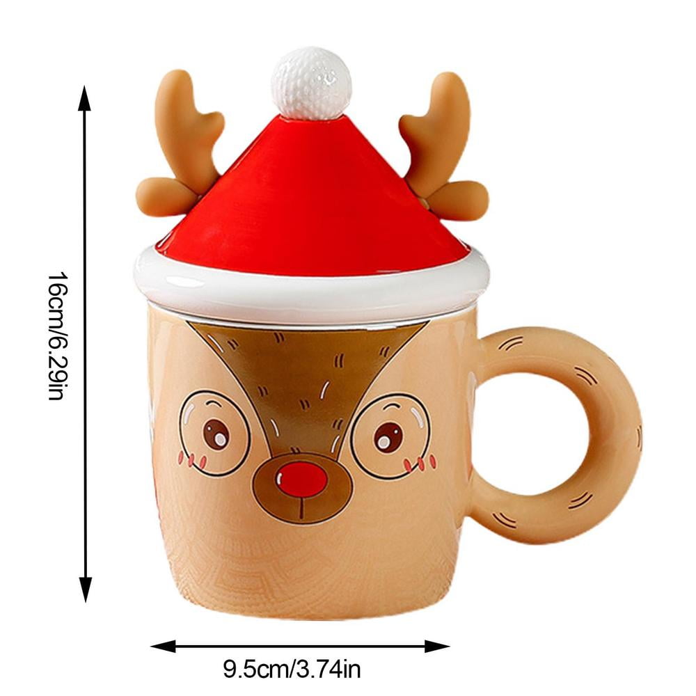 Homlouue 48 PCS Christmas Cups Disposable Coffee Tea Cups Reindeer Christmas