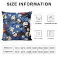 thumbnail image 5 of QZHH  Cartoon Football Pillow Covers Hippie Street Art Graffiti Ball Cushion Covers for Kids Teens Boys Extreme&nbsp;Sports Style Modern Cushion Cases for Party Car Blue Black White, 5 of 5