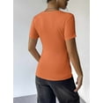 thumbnail image 6 of Zeagoo Shirt Business Casual Tops for Women Short Sleeve Tshirts Shirts Square Neck Slim Basic Baby Tees, 6 of 6