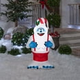 Gemmy Christmas Airblown Inflatable Bumble in Suspenders Rudolph, 3.5