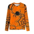 thumbnail image 4 of Jsaierl Halloween Shirts Women Cute Pumpkin Ghost Graphic Tees Trendy Crewneck T-shirt Long Sleeve Dressy Casual Blouse Tops Halloween Costumes, 4 of 4