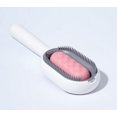 thumbnail image 1 of 1 pieza (rosa, pelo corto) Sichy cepillo para perros, cepillo para gatos, peine de aseo, herramienta autolimpiante para perros y gatos que elimina suavemente la capa interna suelta, esteras, cepillo para el pelo enredado para mascotas oso de fresa Electrónica, 1 of 5