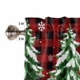 thumbnail image 5 of Christmas Snowman Kitchen Valances for Windows 60x18 Inch Kitchen Curtains Valances Rod Pocket Red Black Check Xmas Tree Snowflake Bathroom Window Valances for Window Treatment Decor, 5 of 6