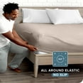 thumbnail image 4 of Bare Home Luxury 1800 Collection Fitted Sheet, Ultra-Soft, Deep Pocket, Full, Pebble, 4 of 8