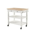 thumbnail image 4 of Linon Ridgeway Wood Kitchen Cart in White, 4 of 10