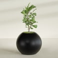 thumbnail image 2 of Greenline Nala Globe Planter - Indoor/Outdoor Large Fiberglass Lightweight Planter - 36" x 36" x 31" (Matte Black), 2 of 7