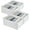 4pc White, variant on Extra Large Clothes Closet Organizer 6 Compartments for Jean Sweater Sheets to Shirt - Divided Clothing Storage Boxes for Closet, Wordrobe, Bedroom, Shelf (4pc Gray)