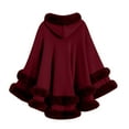 thumbnail image 3 of Sokhug Faux Mink Fur Shawl Wraps for Women Winter Fall Belt Elegant Cape Warm Cozy Solid Furry Poncho Shawl Cardigan, 3 of 5