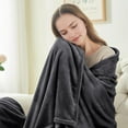 thumbnail image 3 of IR Imperial Rooms Fleece Bed Throw Blanket, Plush, Travel and Couch Fuzzy, Cozy Washable Ultrasoft Throw Size Gray, 3 of 14