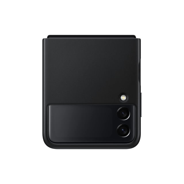 Funda para teléfono Samsung Galaxy Z Flip3 de piel negra