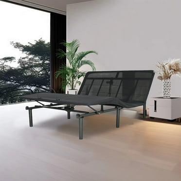Homiyad Adjustable Bed Base - Fold To Half- Queen -Motorized Head and Foot Incline - Quick and Easy Assembly