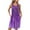 Purple, variant on Aobny Pocket Soft Nightgowns for Women's Floral Yellow Sleep Dresses Crew Neck Sleeveless Short Adults Pajamas Sleep