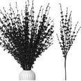 thumbnail image 1 of Flores artificiales Wootkey de imitación de jazmín, 10 unidades, 75 cm de alto, color negro, 1 of 9
