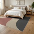 thumbnail image 3 of ODIKA 6'x9' Muted Earth Tones Minimalist Design Washable Area Rug Abstract Geometric Pattern with Soft Shapes for Queen Size Bedroom, Under Bed, Master Suite, Easy Care, Non-Shedding, 3 of 7
