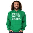 thumbnail image 3 of Worlds Okayest Grandpa Funny Hoodie Hooded Sweatshirt Men Brisco Brands L, 3 of 5