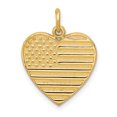 thumbnail image 1 of Drapeau en Or Jaune 14K avec Cœur, 1 of 2