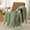 Chervon Sage Green, variant on Knit Throw Blanket, Soft Chenille Cozy Breathable Chevron Chunky Decorative Blanket for Couch, Bed & Sofa, French-Inspired Lightweight Warm Gift for Women, Washed Blue, 50"x60"