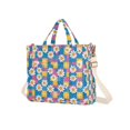 thumbnail image 7 of FORMRS Womens Corduroy Tote Bag Crossbody Shoulder Handbag with Pocket, Blue Checkered Daisy, 7 of 7