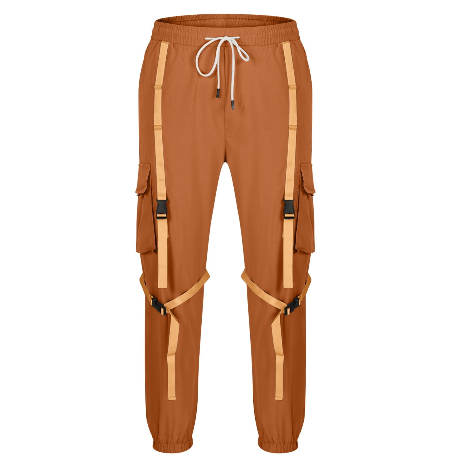 cllios Mens Cargo Pants Hip Hop Techwear Harem Pant Elastic