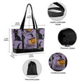 thumbnail image 2 of FORMRS Canvas Laptop Tote Bag for Women with 15.6" Computer Compartments Shoulder Handbag, Halloween Pumpkin, 2 of 7