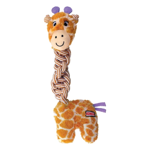 KONG® Knots Twists Squeaker Dog Toy, Giraffe, Medium/Large
