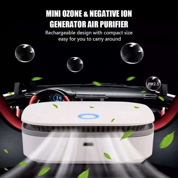 Portable Air Portable Portable Air Purifier Generator O3 Negative Ion Deodorizer Sterilizer Odor Remover Eliminating with Timer 2 Modes Machine for Home Car Office