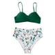 thumbnail image 4 of MKLEKYY Trajes De Baño Mujer Women High Waisted Bikini Sexy Push Up Two Piece Swimsuits Vintage Swimsuit Two Piece Retro Ruched High Waist Print Bikini Set 2770, 4 of 6