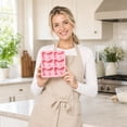 thumbnail image 6 of Silicone Candy Chocolate Mold Pink Bow Shaped Baking Ice Tray For Cake Making 1 Pack, 6 of 6
