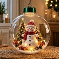 thumbnail image 5 of Christmas Ornament Ball with Warm LED Light 2D Acrylic Clear Hanging Pendant for Holiday Tree Decor and Gift Giving, 5 of 6