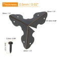 thumbnail image 2 of Uxcell 33x33x33mm Metal Box Corner Protectors Edge Guard Black 16pcs, 2 of 5